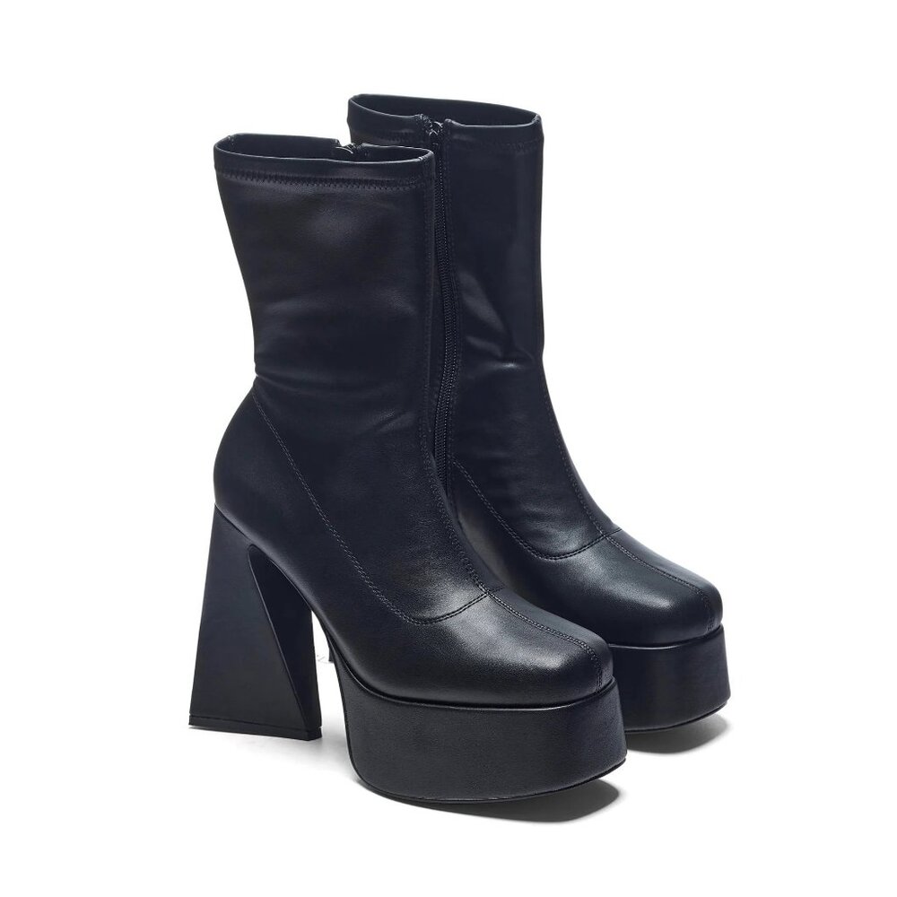 Koi Footwear Rakot Heeled Boots in Black